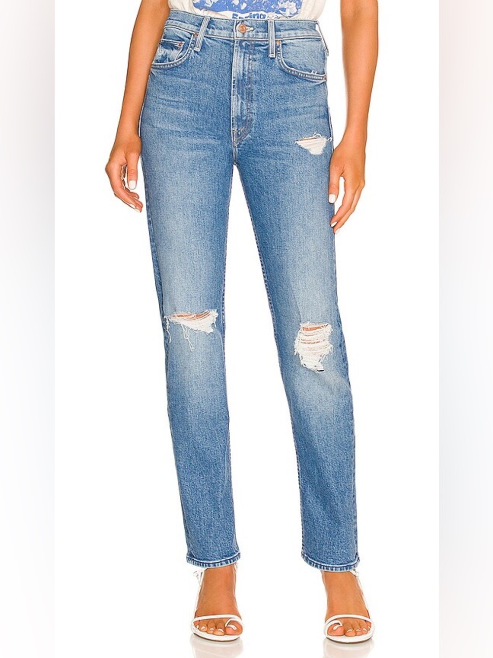 Mother High Waisted Rider Skimp Jeans